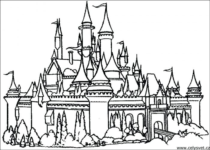 700x500 Coloring Pages Castle Coloring Page. Princess Castle Coloring