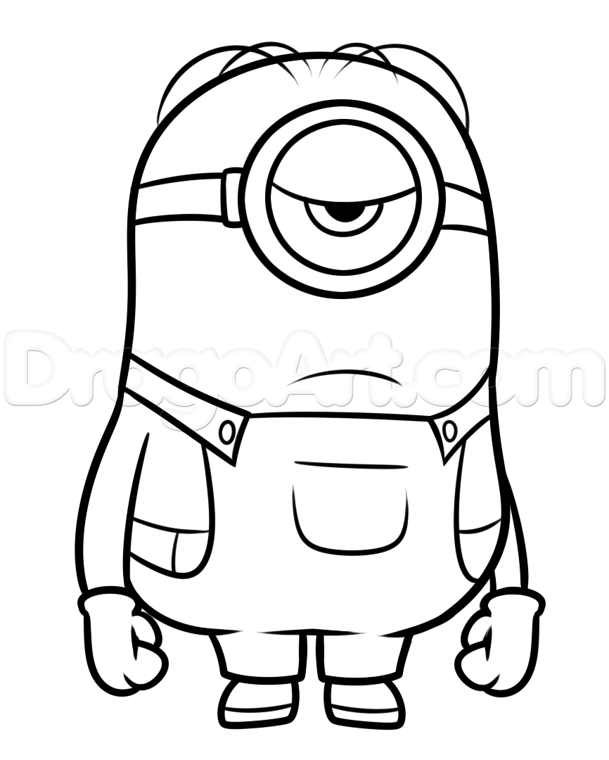 866x1080 How To Draw Stuart From Minions Step 8 Svg Files