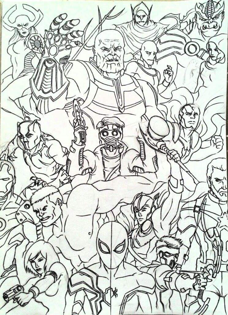 744x1024 Infinity War Sketch Comics Amino