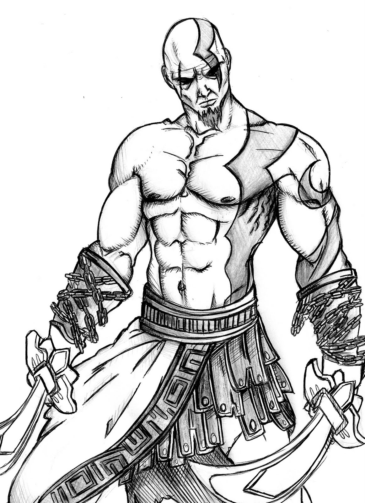 1163x1600 Prancheta Pencil Art God Of War