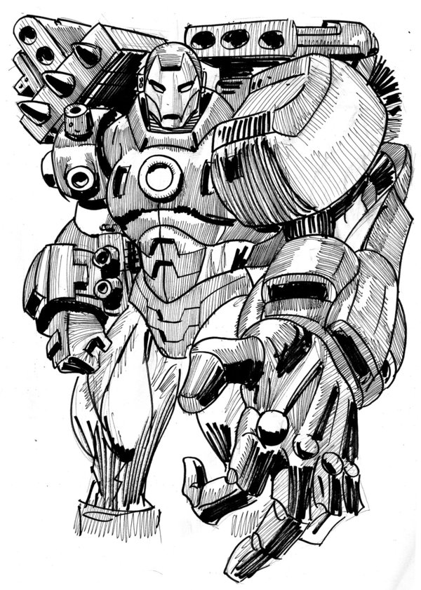 600x842 Warmachine Drawing Pen By Parmaali