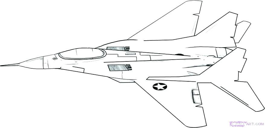 878x425 Fighter Jet Coloring Page Drawn Airplane Colouring Page Pencil