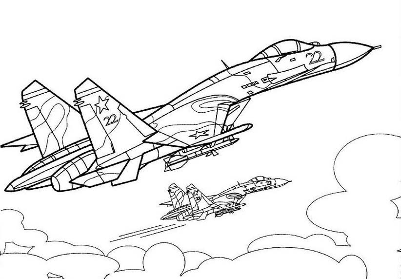 822x572 War Plane Coloring Pages To Download And Print For Free