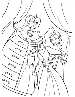 262x338 Print Out Beauty And The Beast Coloring Pages Belle And Wardrobe