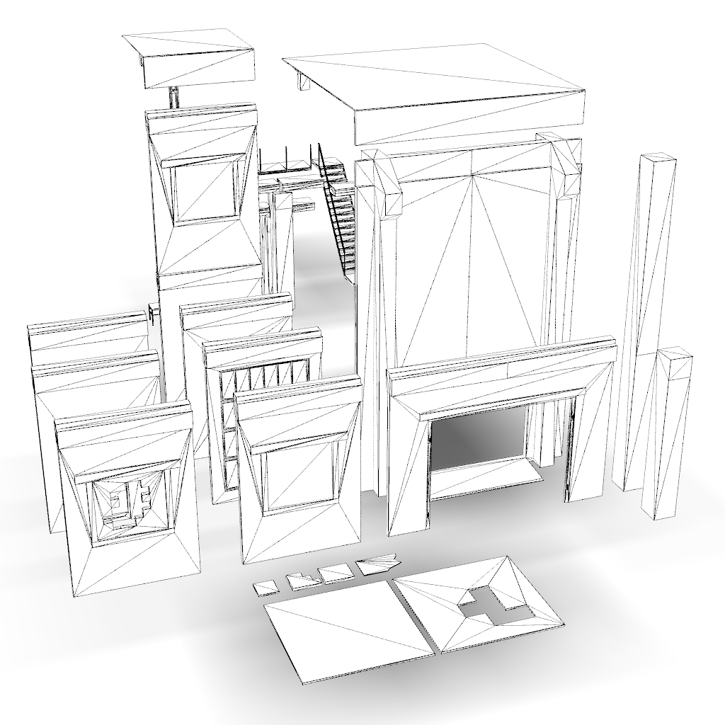 1024x1024 Old Modular Warehouse By Wing13 3docean