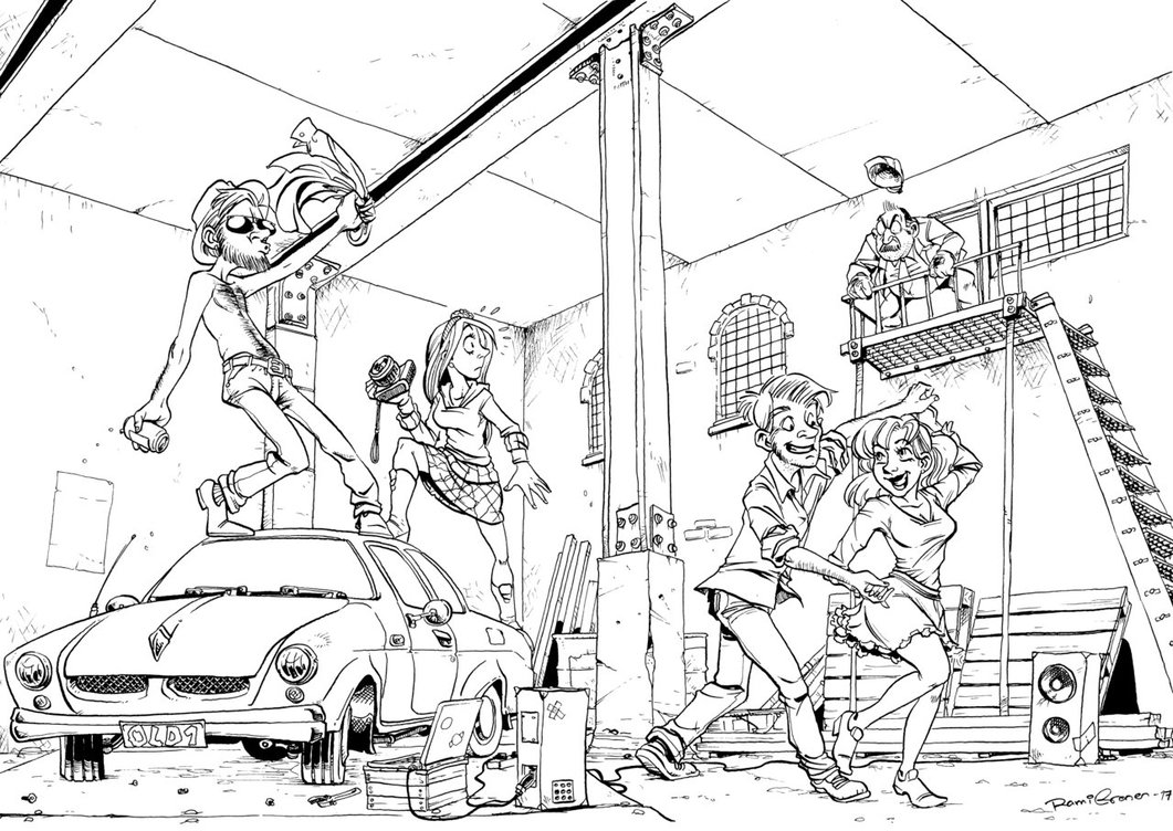 1061x752 Warehouse Fun By Tarontpainter