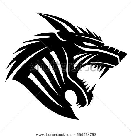 450x470 Vector Sign. Werewolf. Butcher Block Island