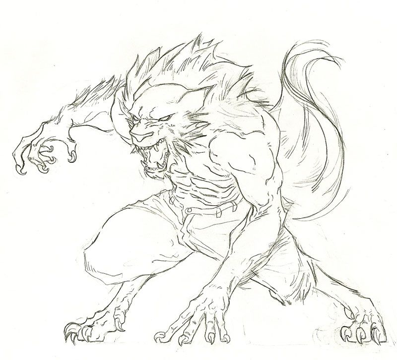 Warewolf Drawing at GetDrawings | Free download