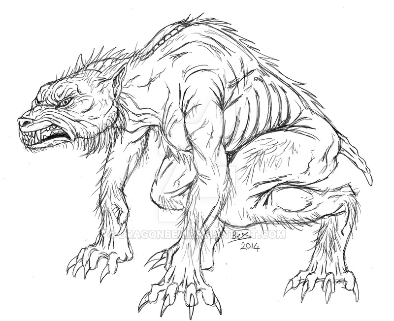 800x652 Ginger Snaps Werewolf Form By Dragonbex