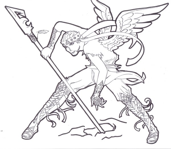 600x522 Angelic Warrior By Zalude