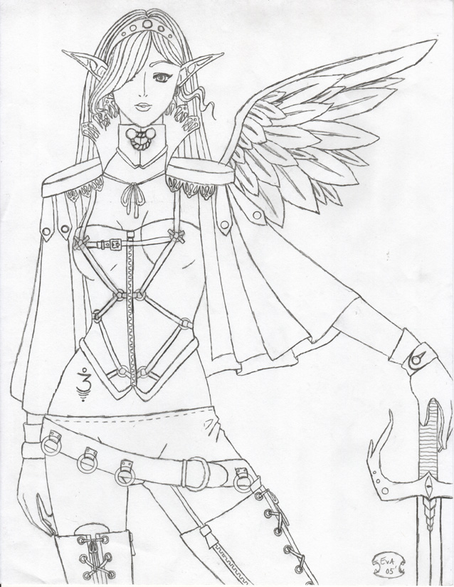 638x825 Sexy Warrior Angel