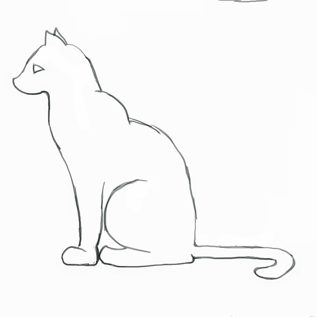 1103x1103 Cat Outline