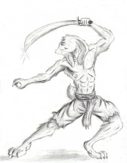 500x640 Warrior Rabbit By Master Mofeto