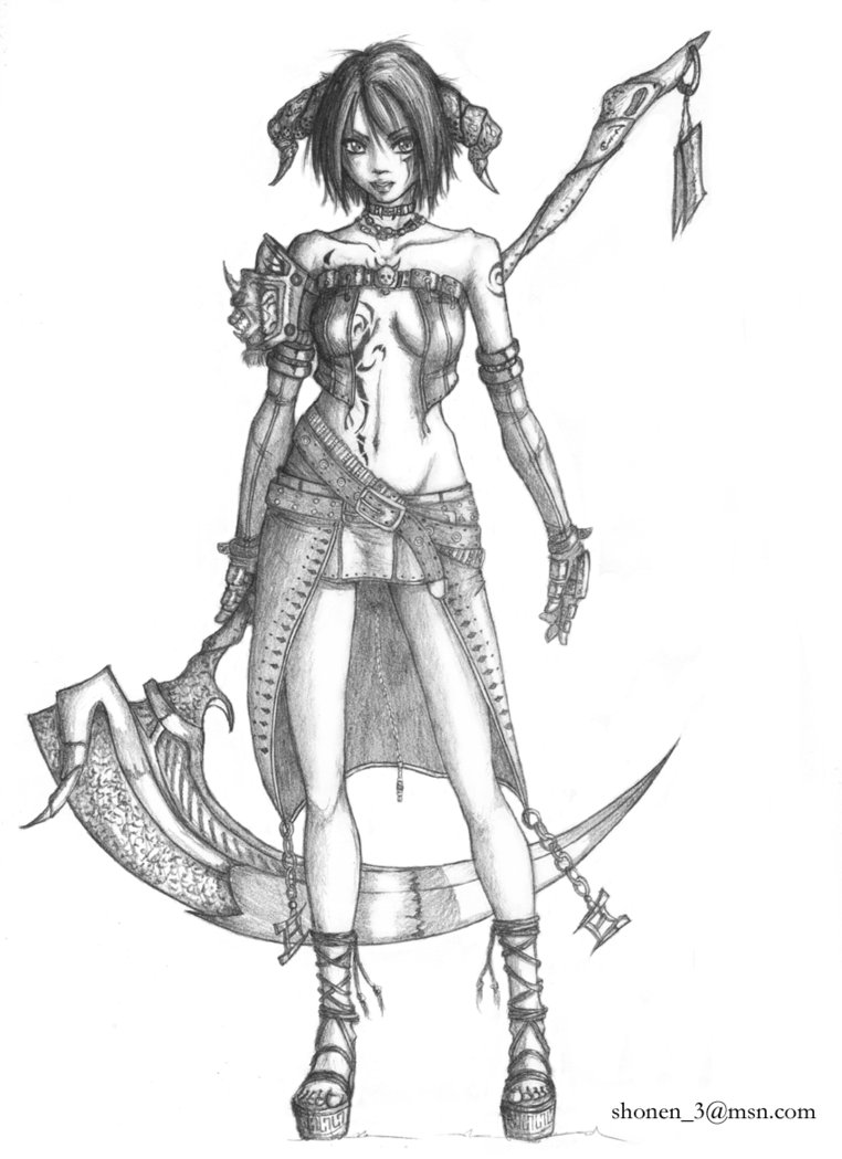 762x1049 Dark Warrior Girl By Shonen83