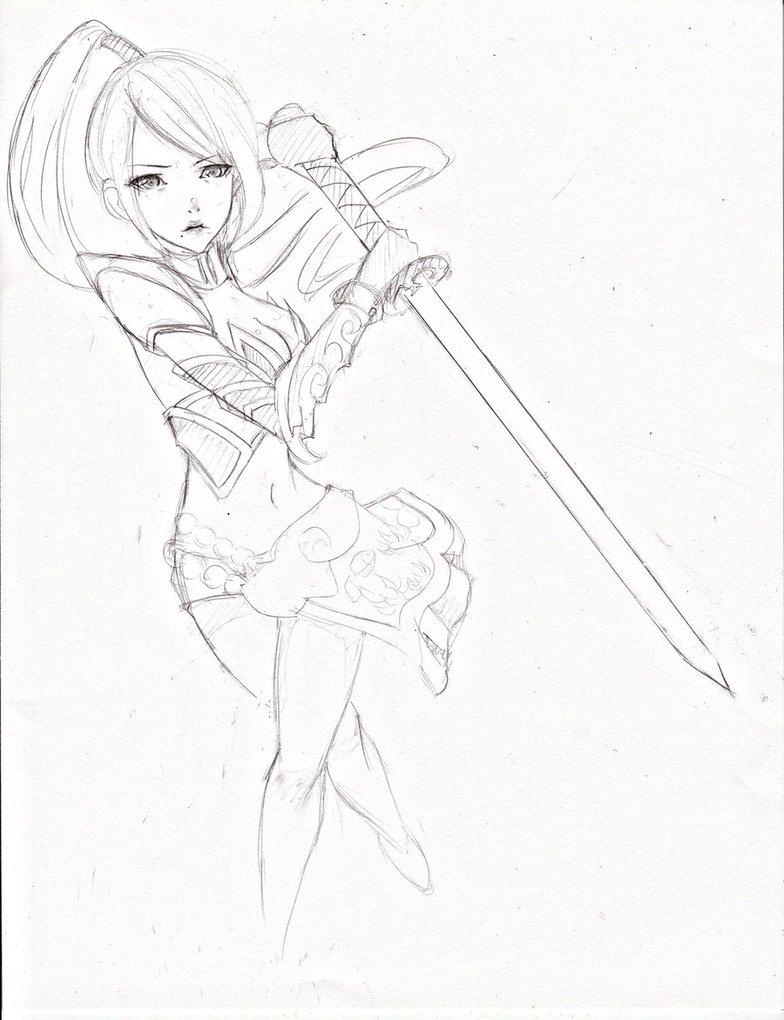 784x1020 Ninja Warrior Girl () By Jellytea