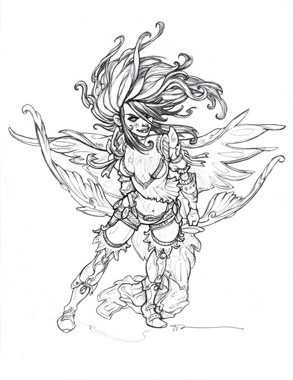 600x777 The Secret Warrior Girl Playing With Crayons