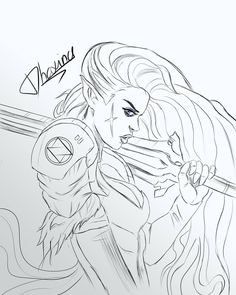 236x295 Warrior Girl Illustration