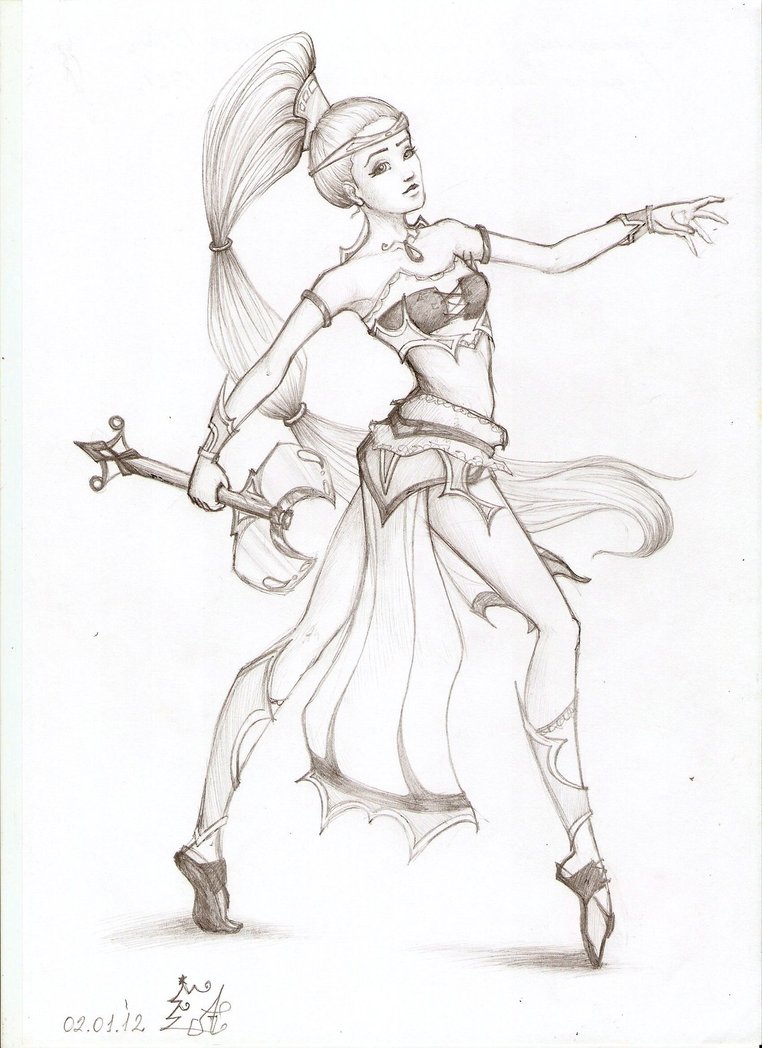 762x1048 Warrior Girl By Coolcatflora