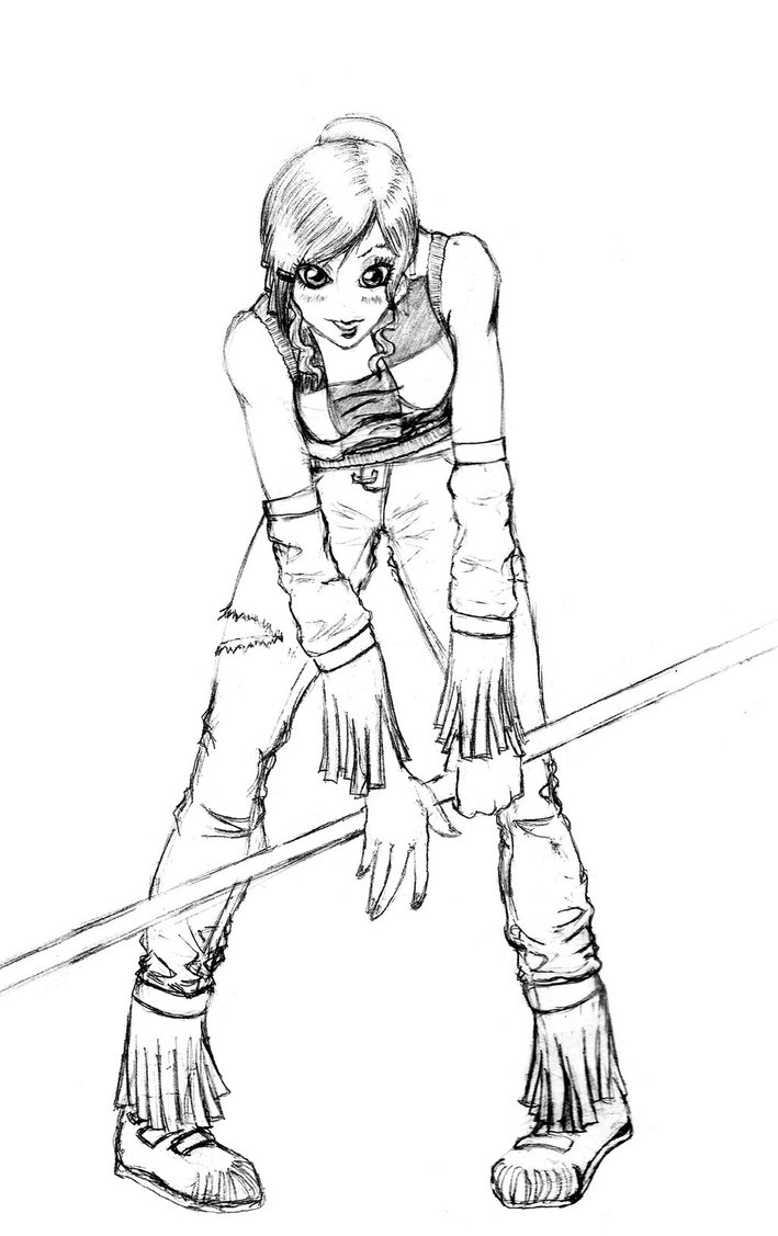 709x1127 Old Draw Of A Warrior Girl D By Rainmaker02