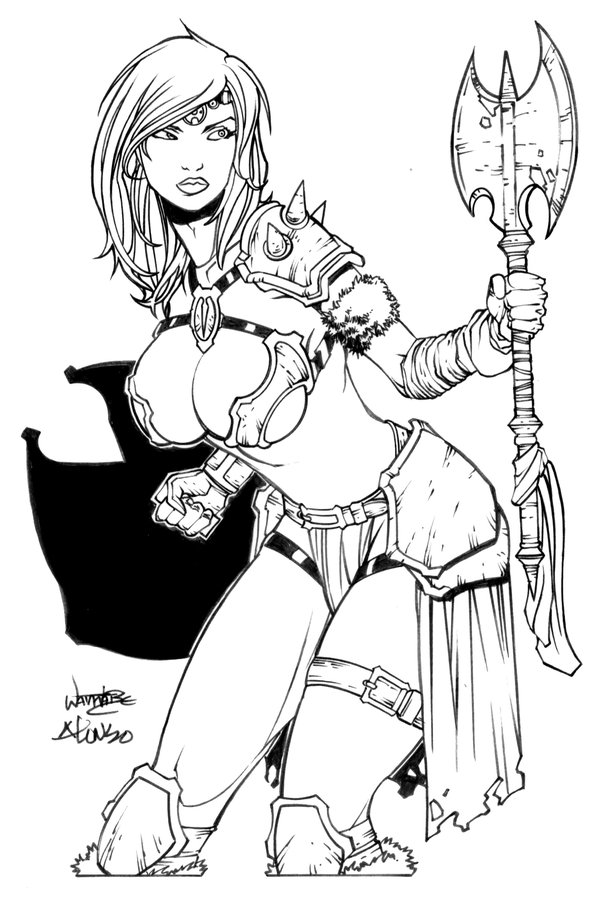 600x902 Warrior Woman By Luisalonso