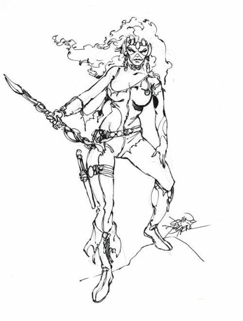 500x659 Warrior Woman Sketch By John Byrne. From The John Byrne Draws