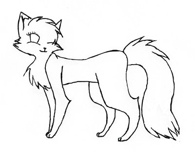 400x325 Warrior Cats She Cat Lineart By Jbriana167