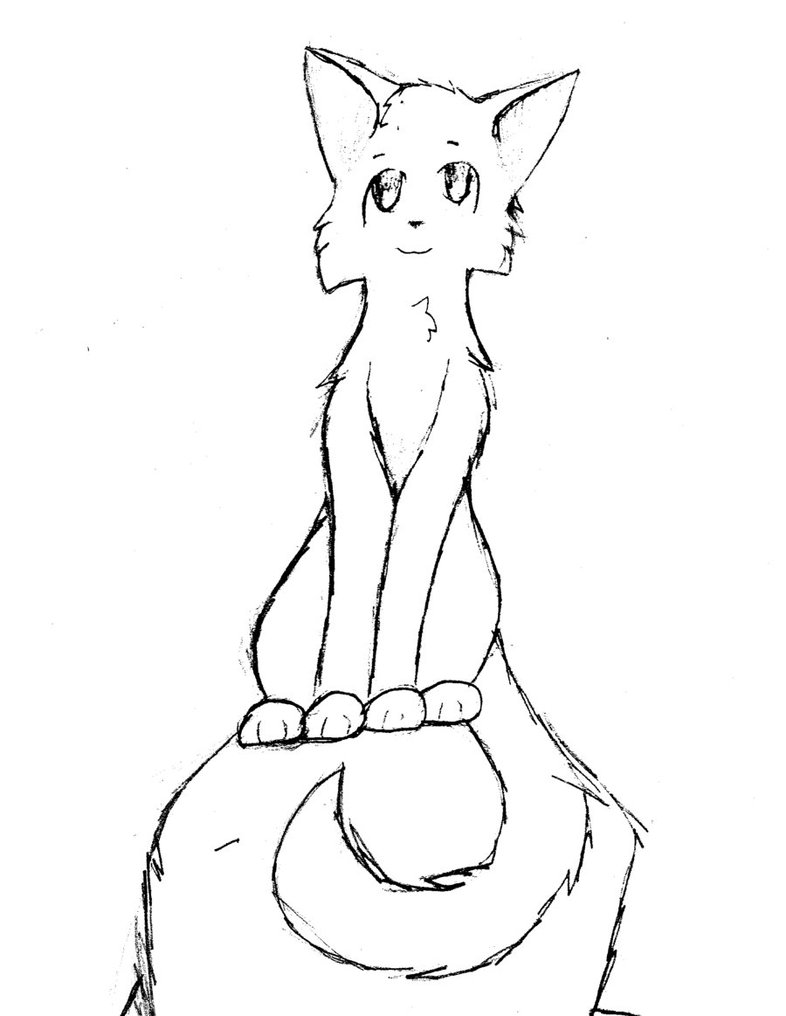 786x1016 Warrior Cat Line Art By Autumnpelt1
