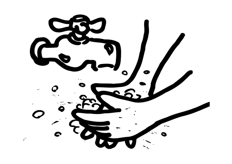 750x531 Coloring Page Wash Hands
