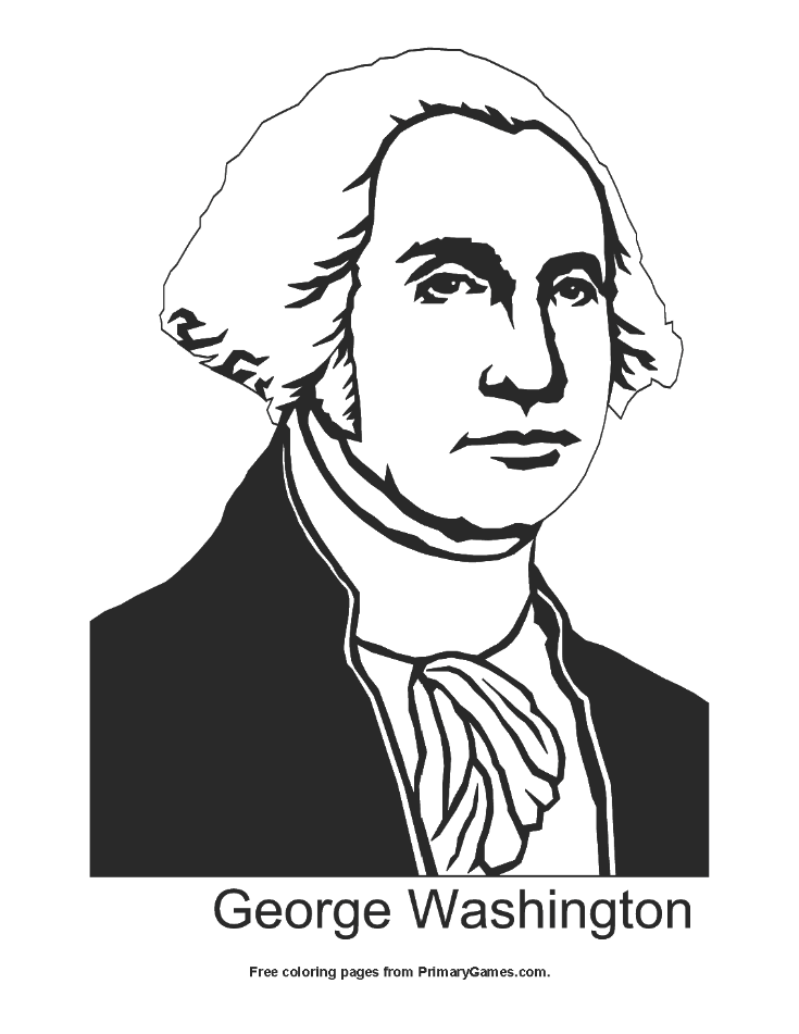 735x951 George Washington Coloring Page Printable President's Day