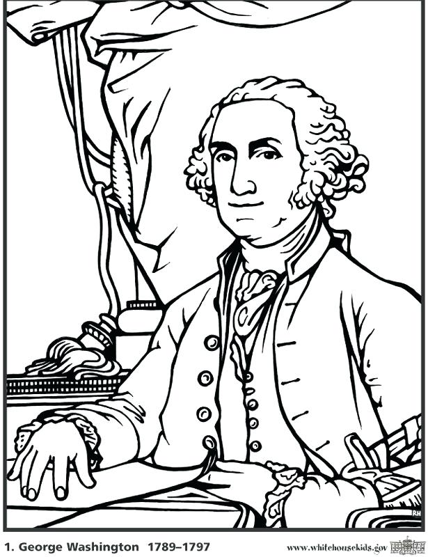 615x800 George Washington Coloring Page Colouring For Tiny Draw Photo