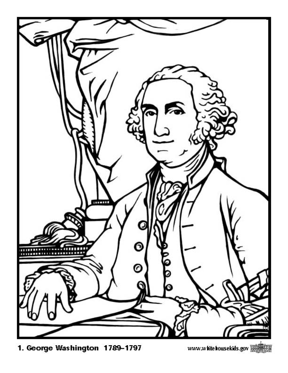580x750 Coloring Page 01 George Washington