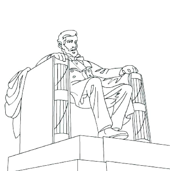 595x597 Lincoln Memorial Coloring Page Click To See Printable Version
