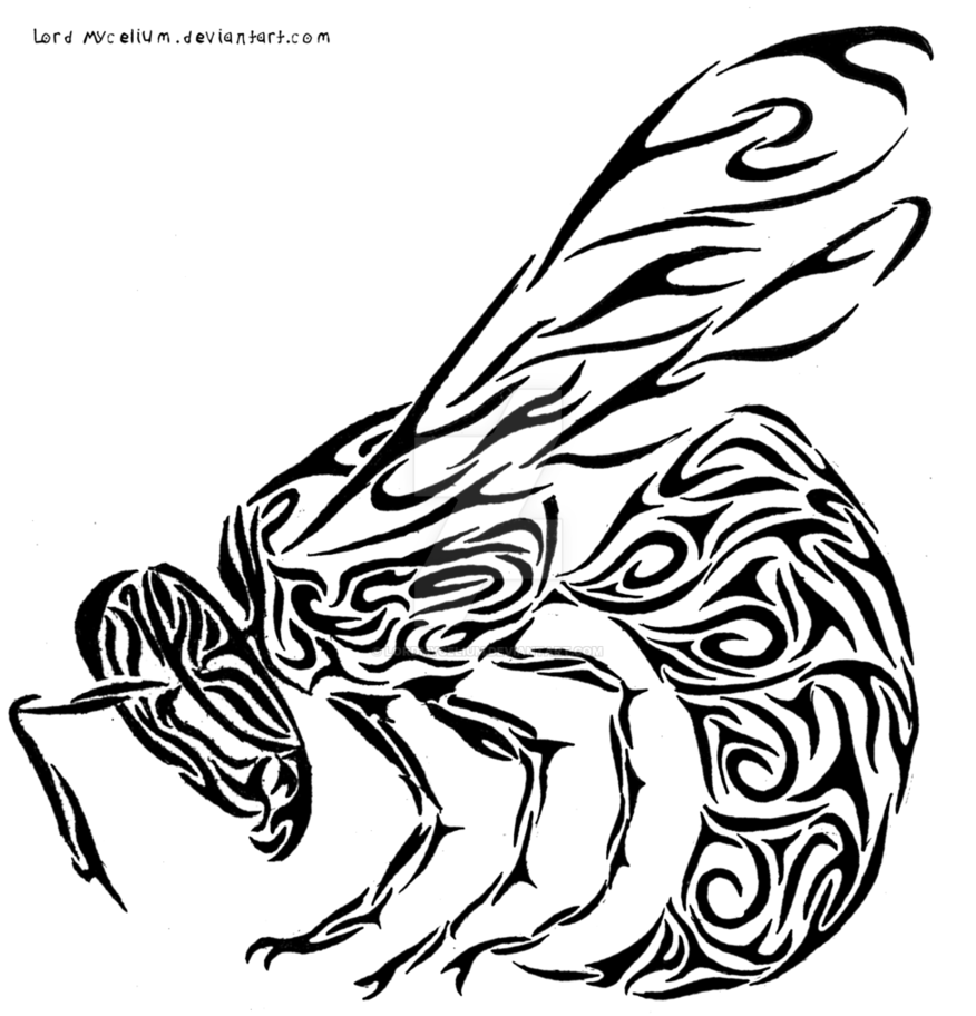 876x912 Tribal Wasp By Lordmycelium