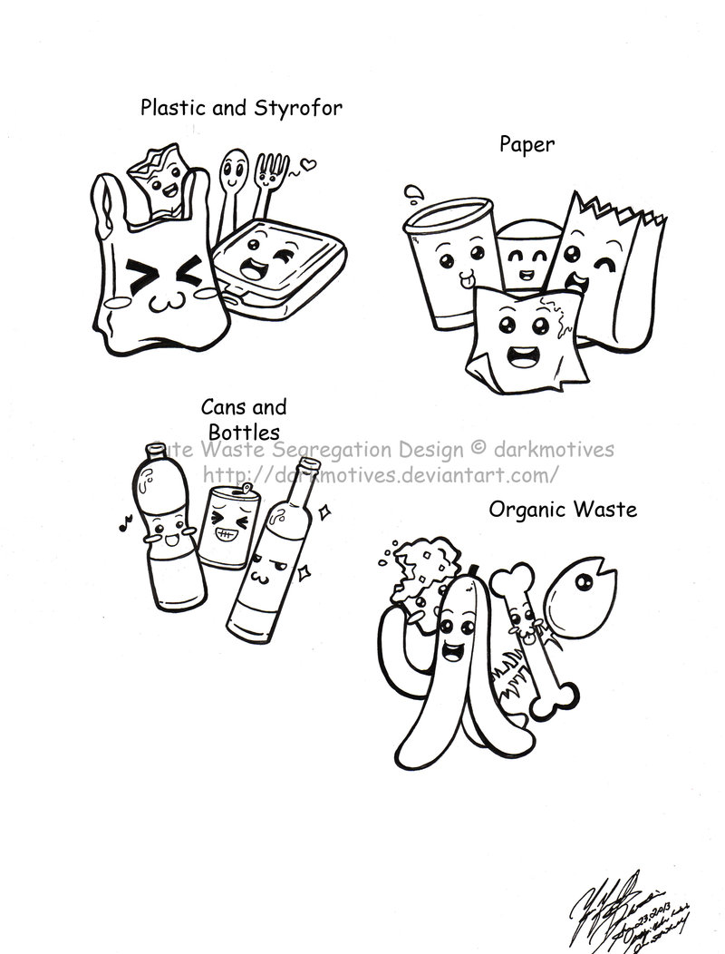800x1052 Cute Waste Segregation Design By Darkmotives
