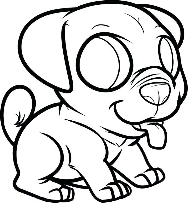 600x646 Chibi Coloring Sheets Easy Dogs