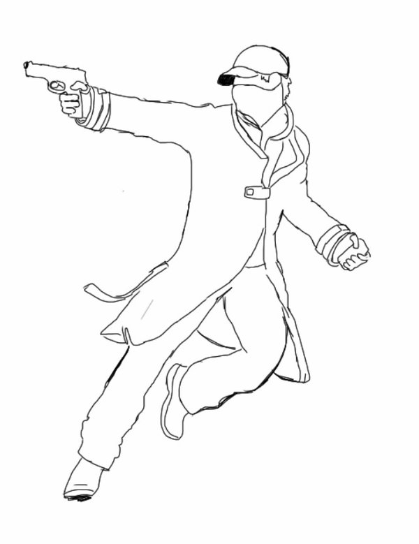 600x779 Aiden Pearce Uncoloredlining From Watch Dogs By Themccorgi
