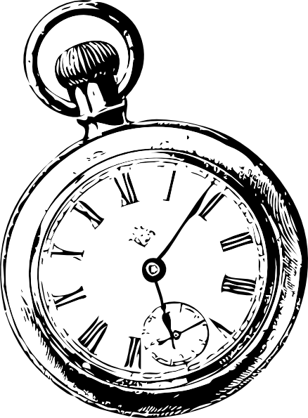 438x595 Pocket Watch Sketch Clip Art