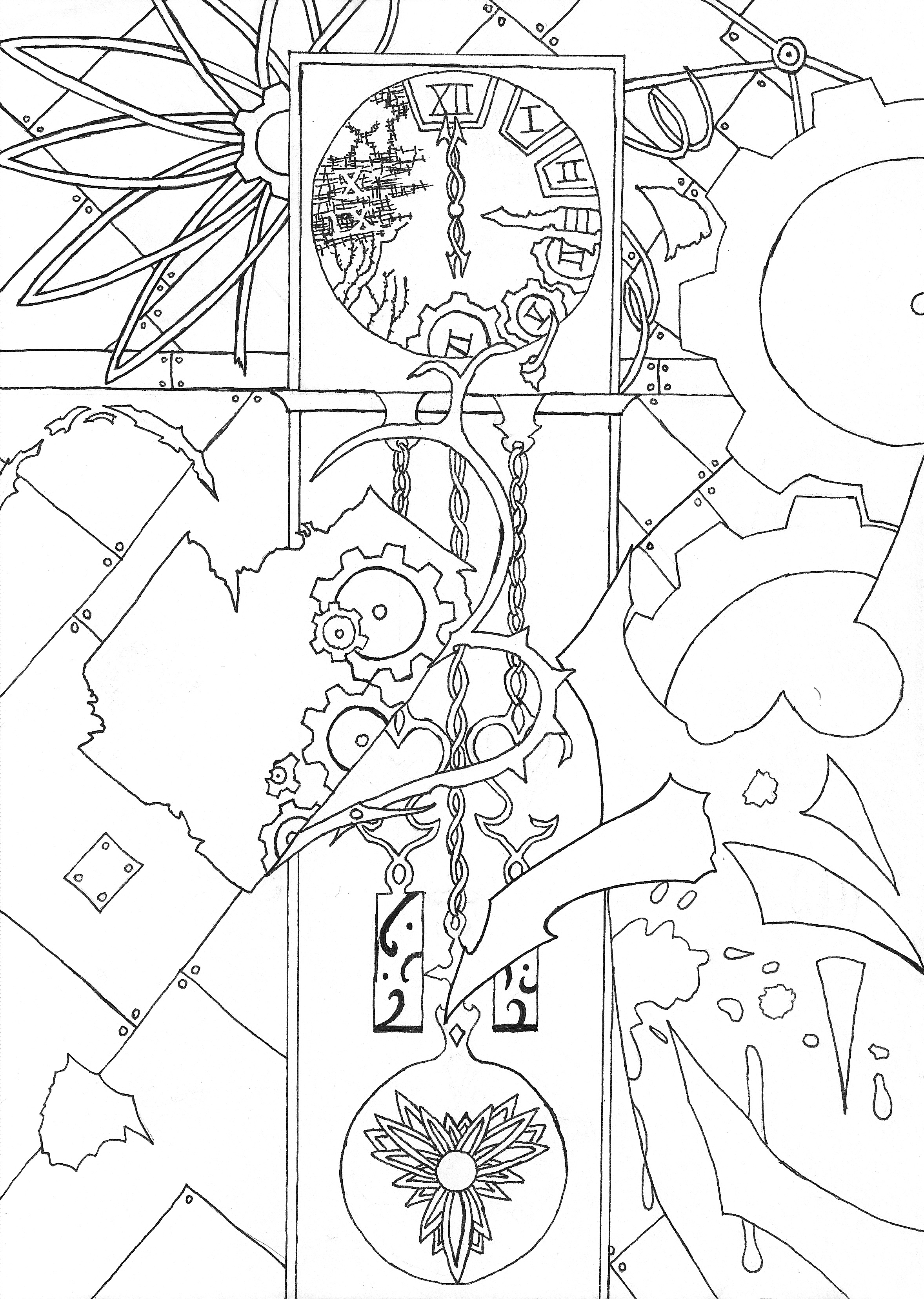 2356x3311 Gears Clock By Endlessreverie