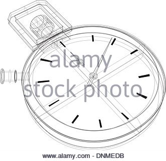 331x320 Stopwatch Wireframe Stock Vector Art Amp Illustration, Vector Image