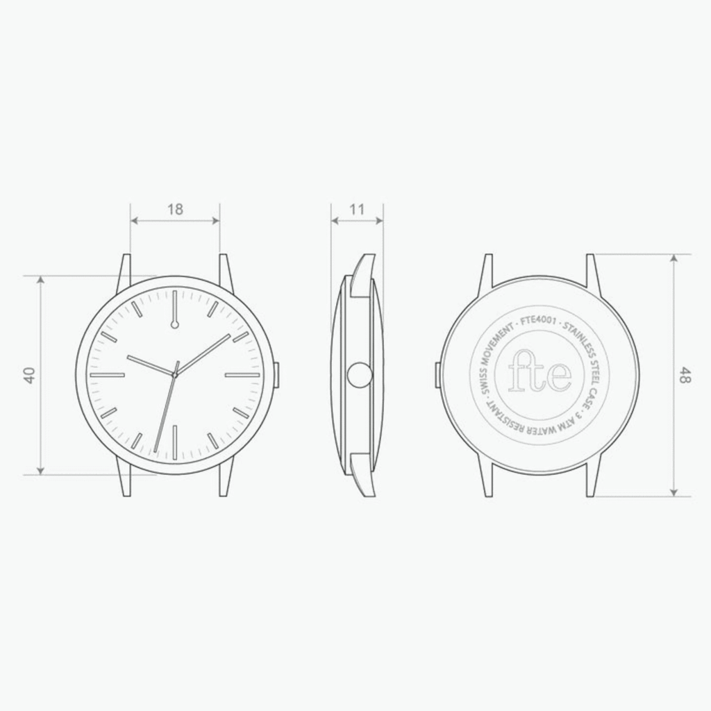 1024x1024 Large Silver Amp Black Simple Men's Watch Freedom To Exist