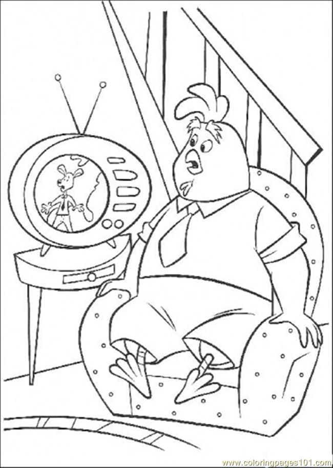 650x912 Father Is Watching Tv Coloring Page