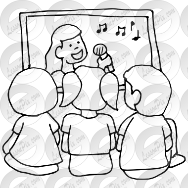 380x380 Watch Tv Outline For Classroom Therapy Use