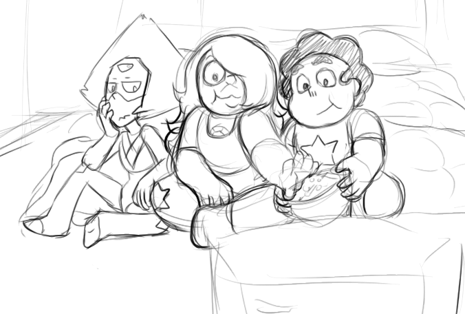676x456 Watching Tv (Doodle) By Accursedasche