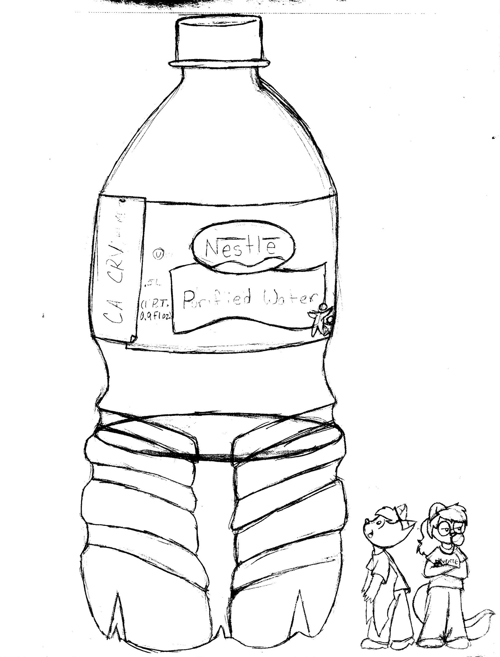 1631x2144 Water Bottle Commission By Saxitlurg