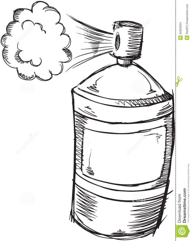 805x1006 Drawing Spray Can Drawings Easy Together With Spray Paint Bottle