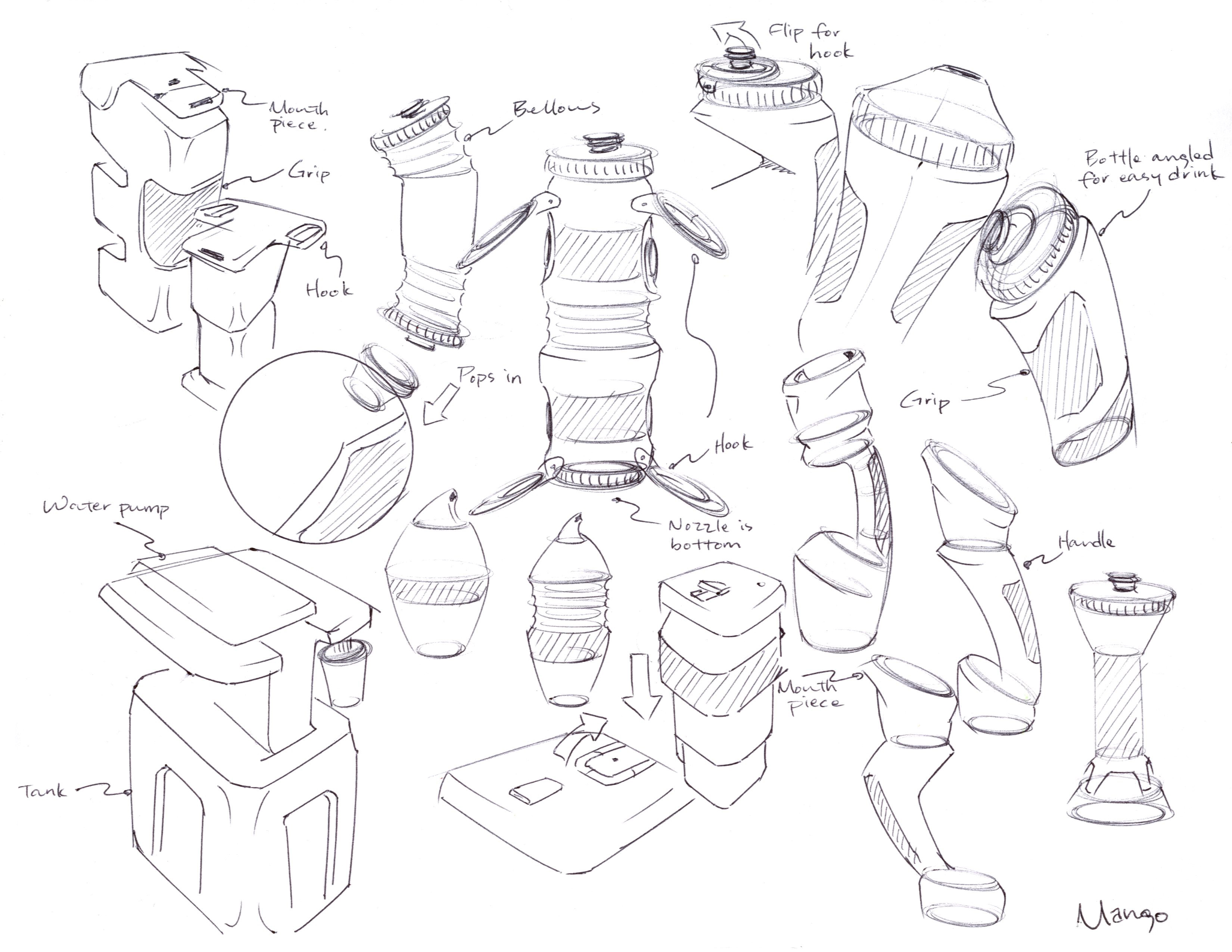 3300x2550 Water Bottle Ideation Sketches By C Maeng