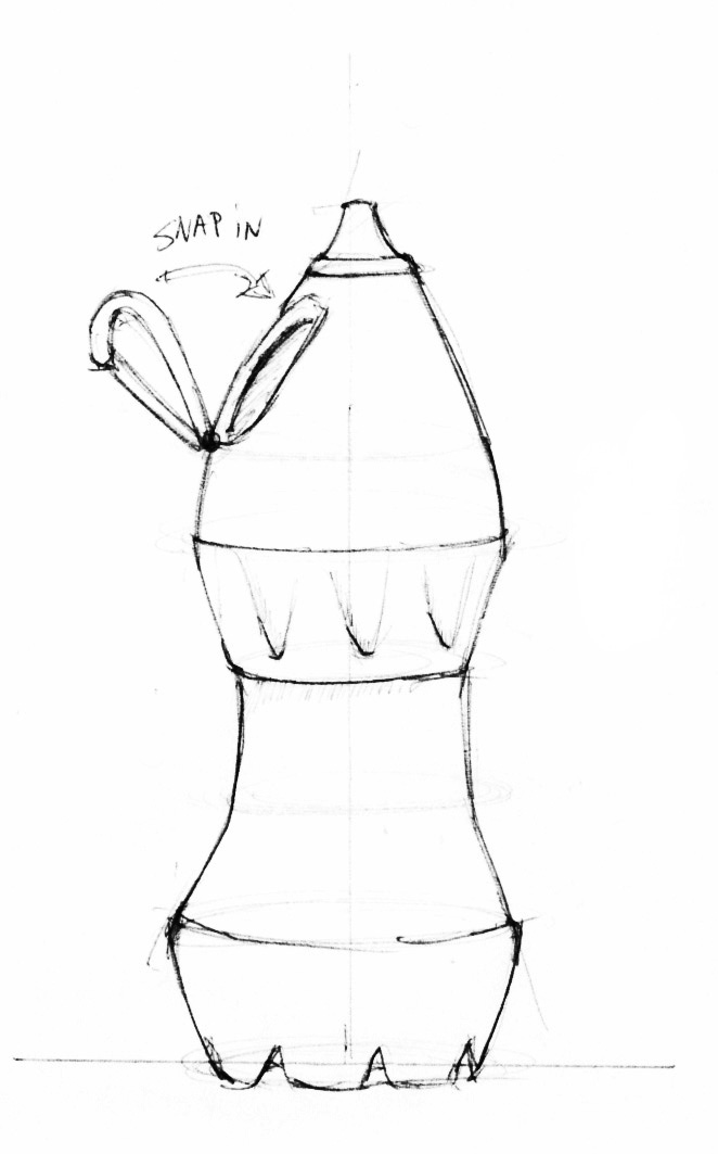 662x1063 Water Bottle Line Drawing