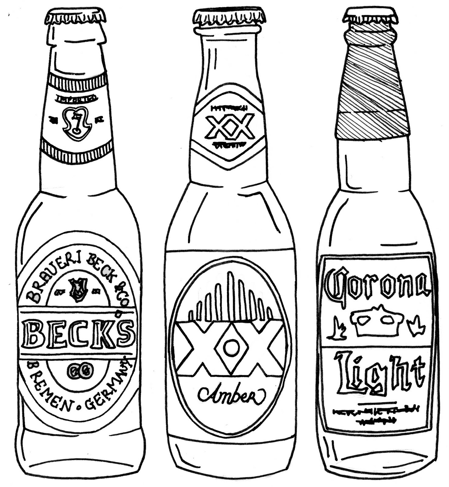 1474x1600 Line Drawing Of Bottles
