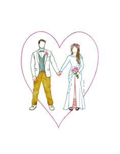 236x301 Young Couple Holding Hands In Winter Watercolor By Artandspirits