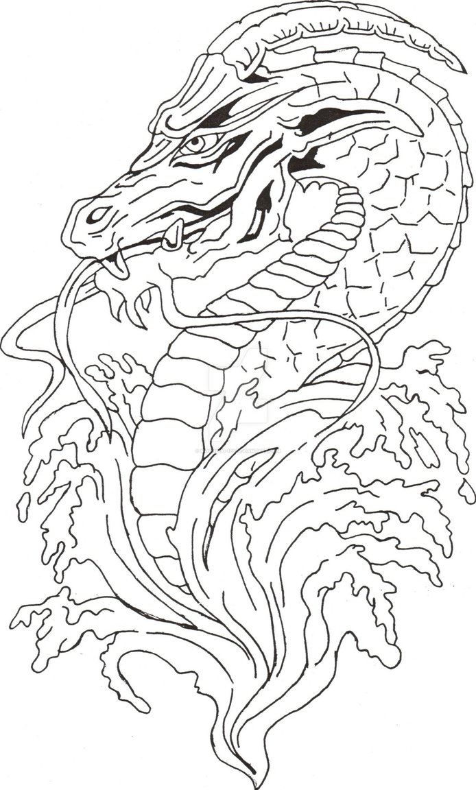 694x1152 Dragon Drawing